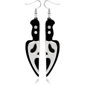 Spooky Ghost Pumpkin Earrings Halloween Cherry Earrings Funny Acrylic Candy Corn